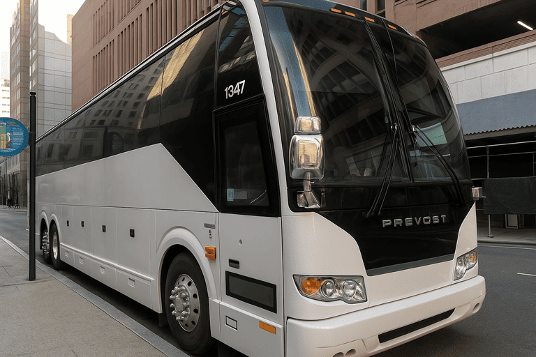 a Fort Lauderdale Minibus Company coach bus