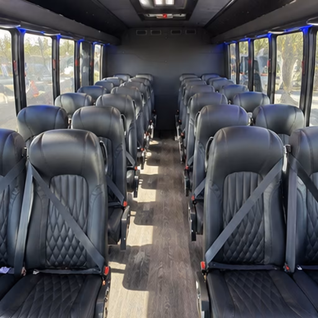 fort lauderdale 25 passenger minibus interior