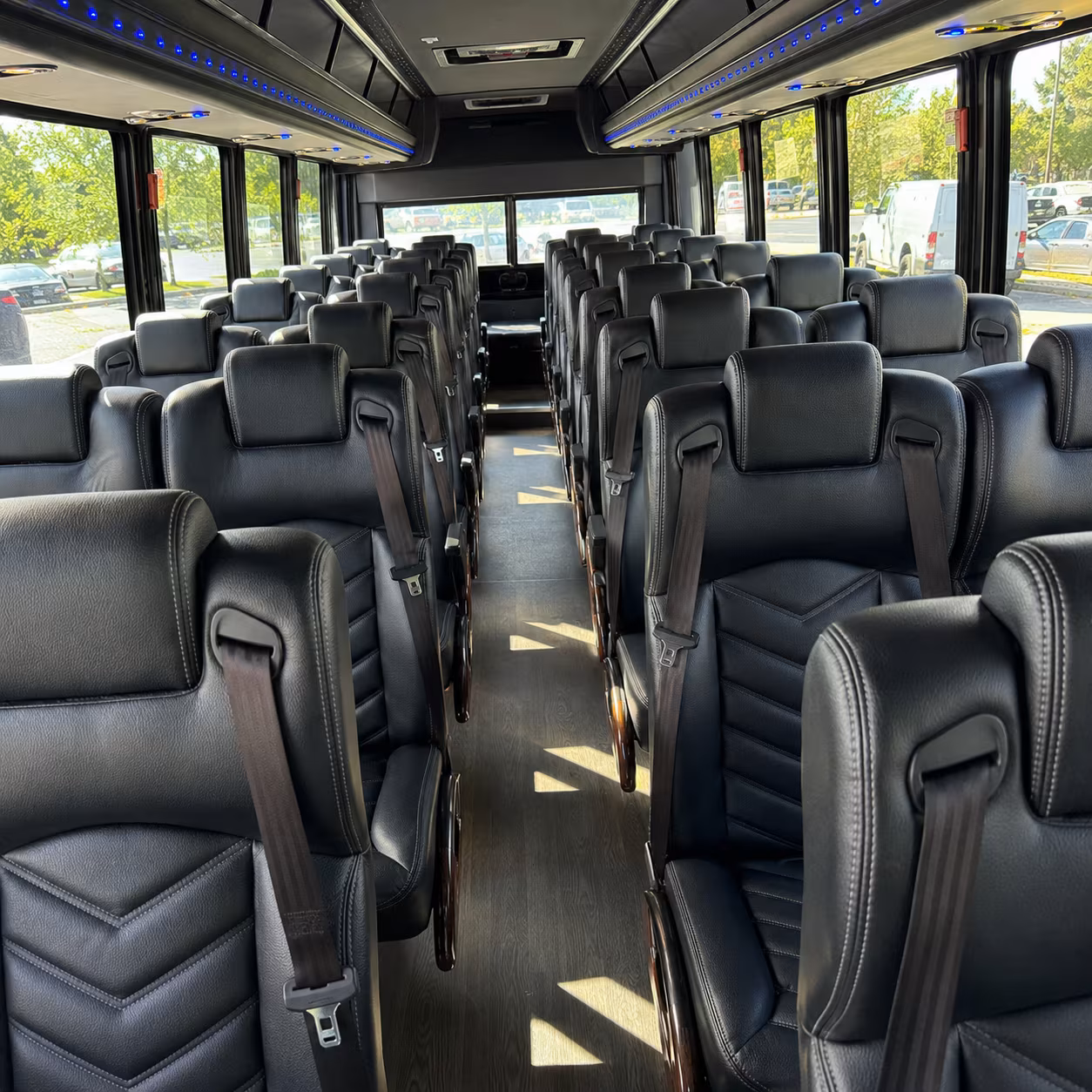 fort lauderdale 28 passenger minibus inside