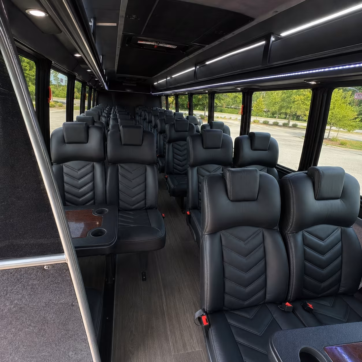 fort lauderdale 28 passenger minibus interior