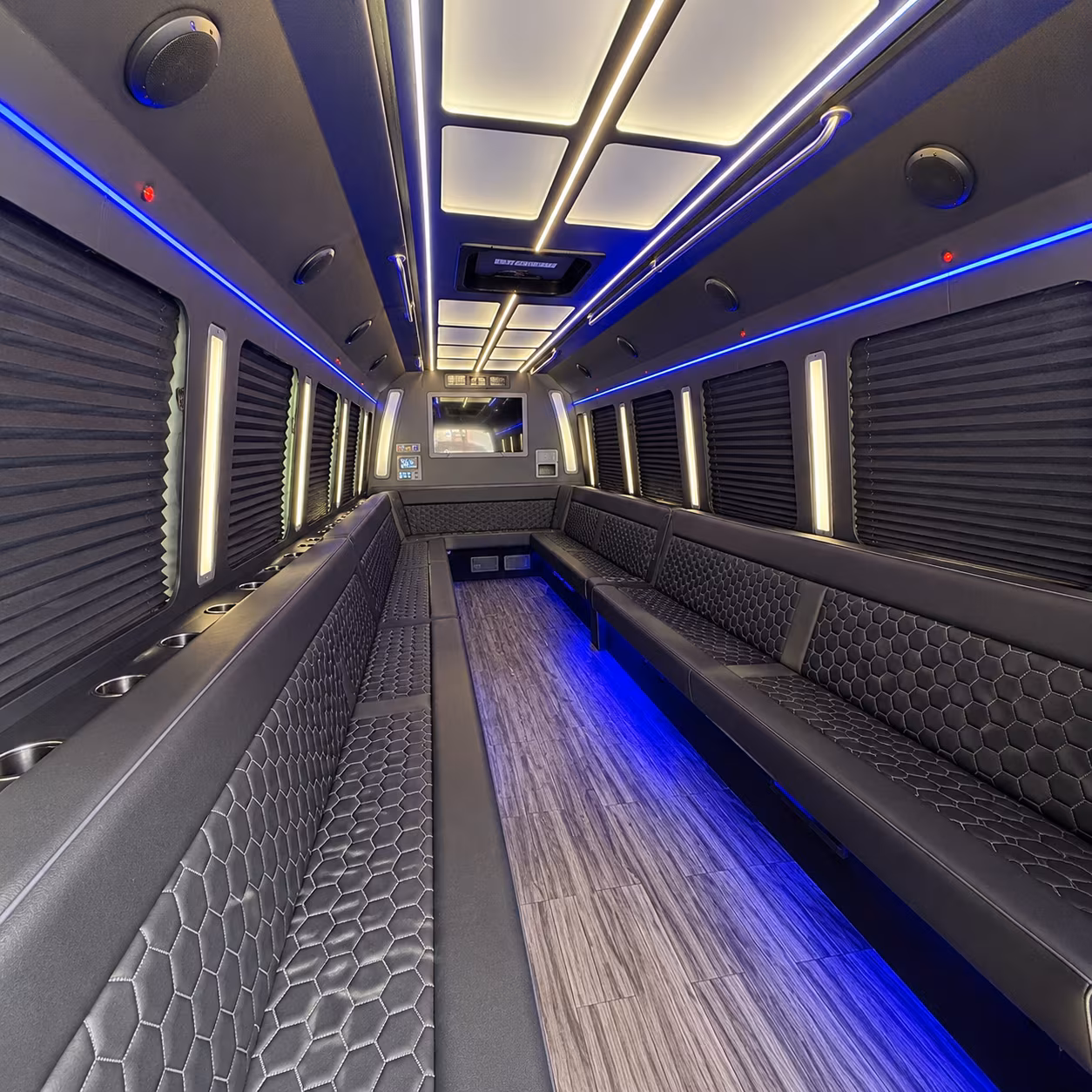 fort lauderdale 30 passenger party bus interior