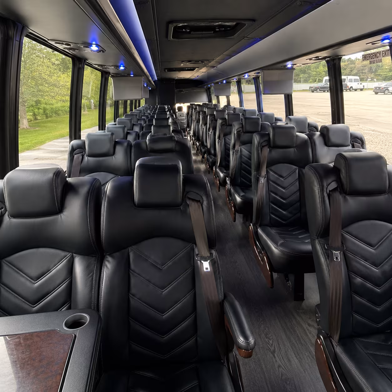 fort lauderdale 35 passenger minibus interior