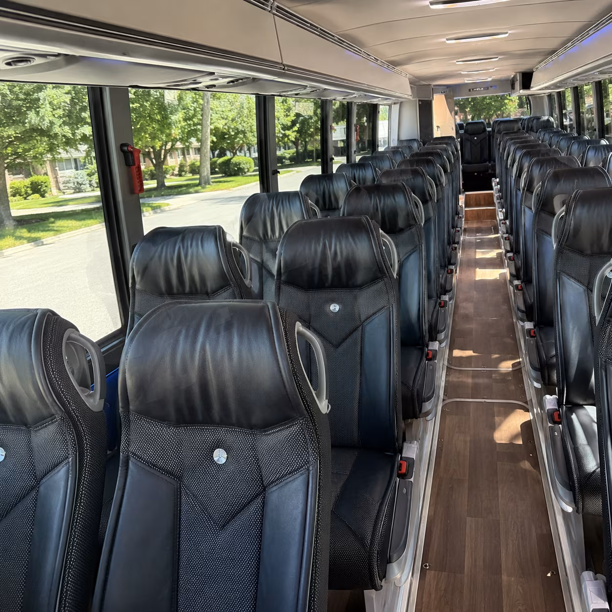 fort lauderdale 40 passenger charter bus inside