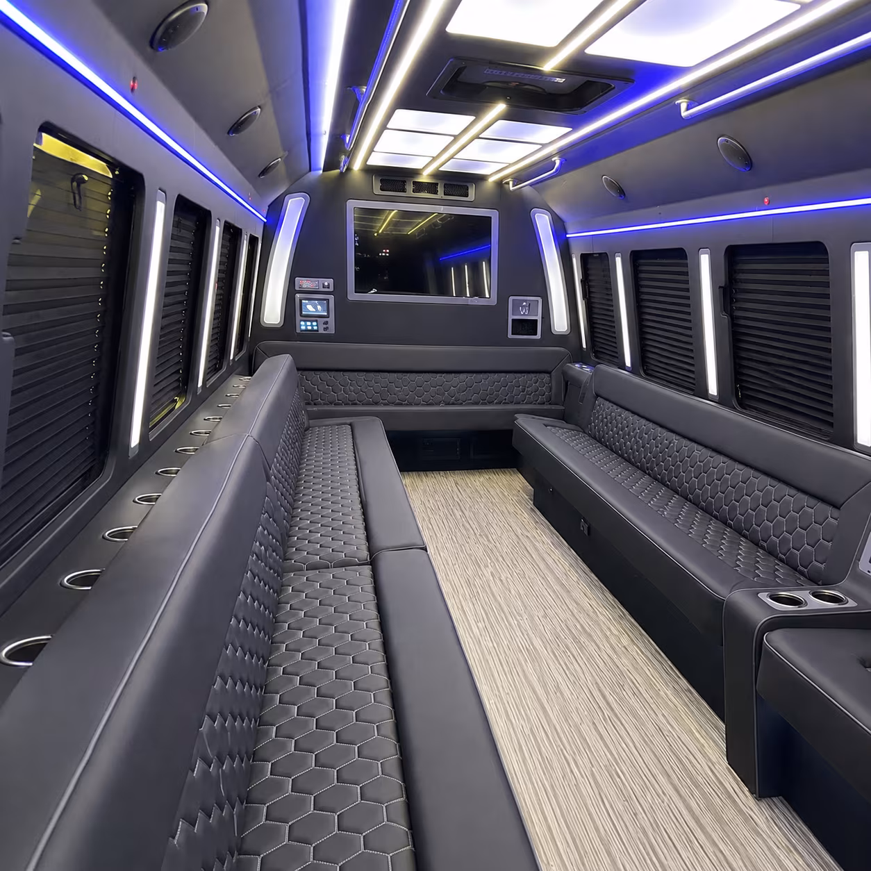 fort lauderdale 40 passenger party bus inside