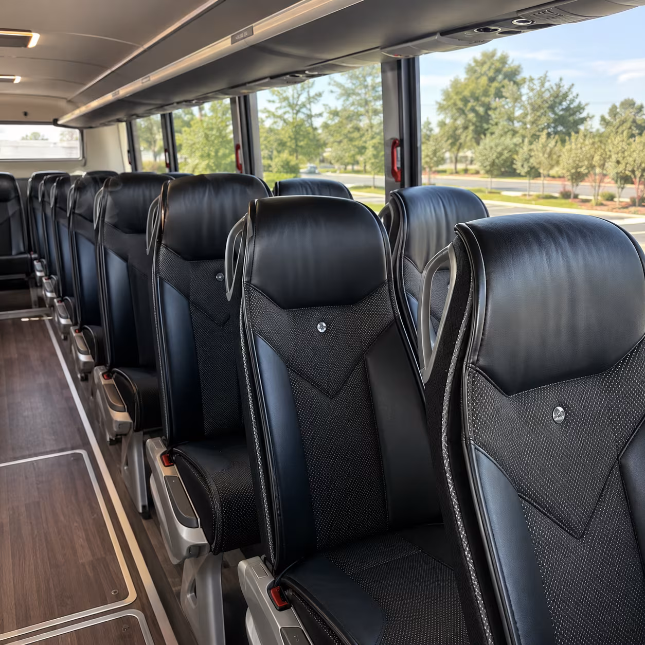 fort lauderdale 45 passenger charter bus interior