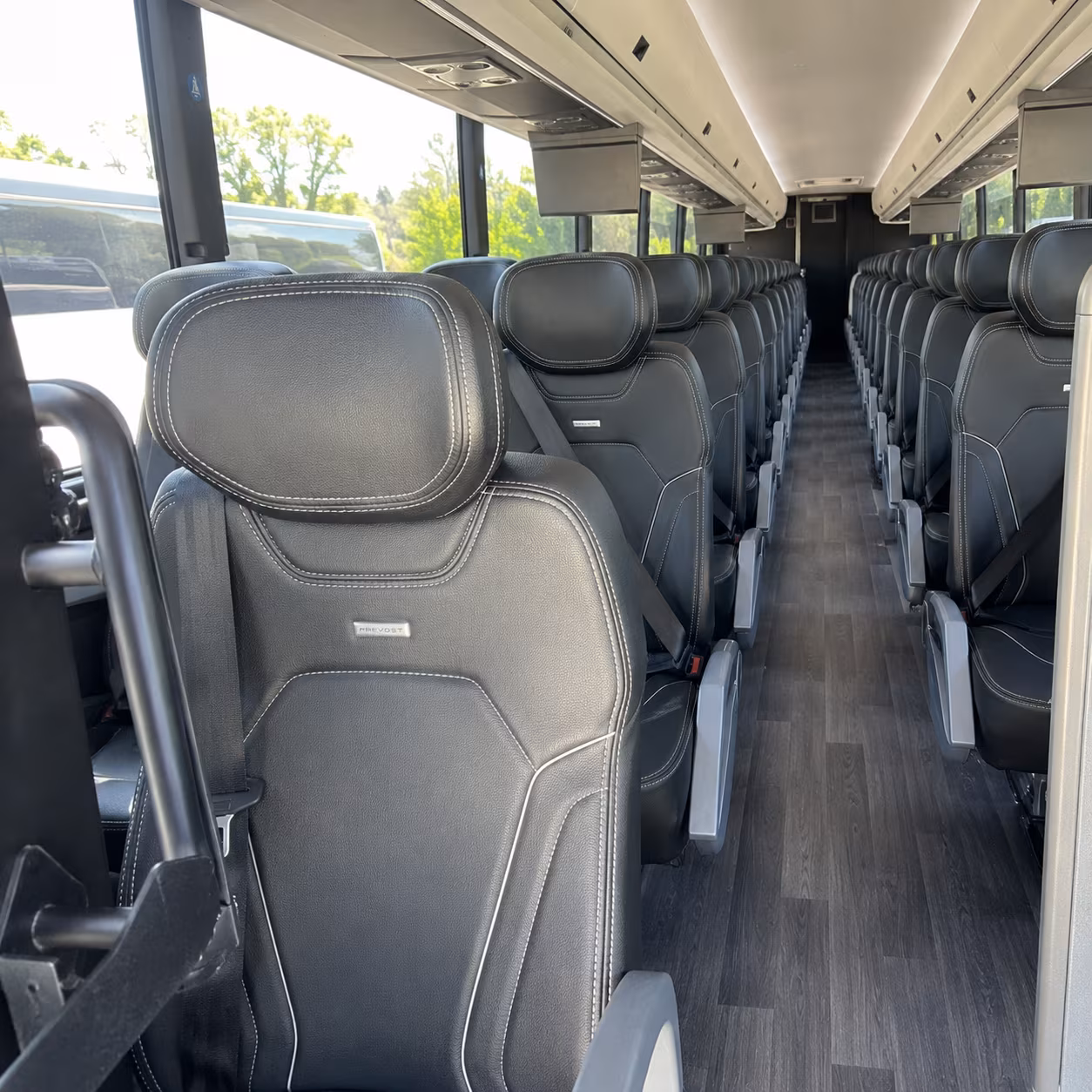 fort lauderdale 47 passenger charter bus interior