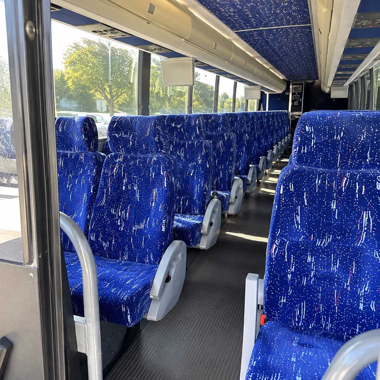 fort lauderdale 50 passenger charter bus inside