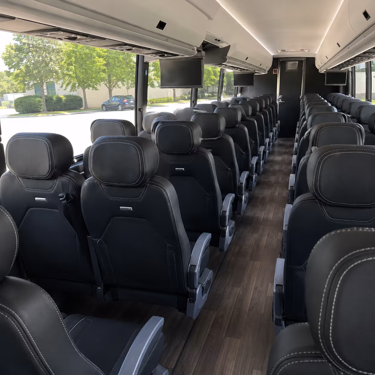 fort lauderdale 56 passenger charter bus interior