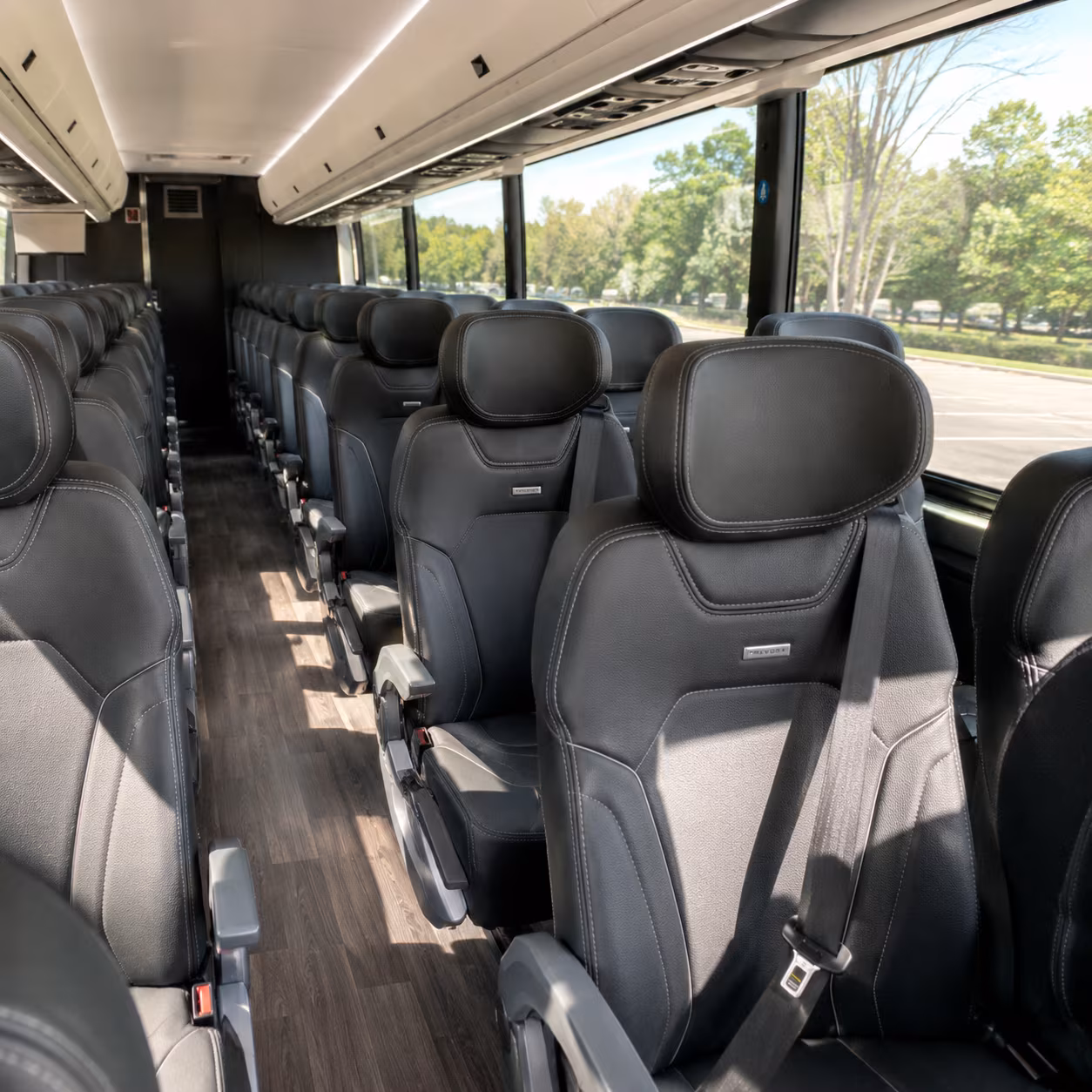 fort lauderdale charter bus inside
